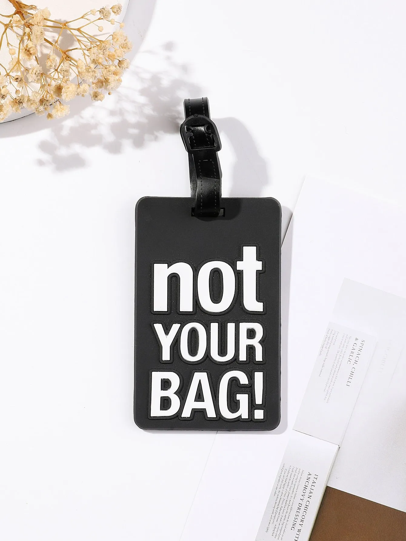 1pc Simple Fashion Letter Pattern Luggage Tag SD