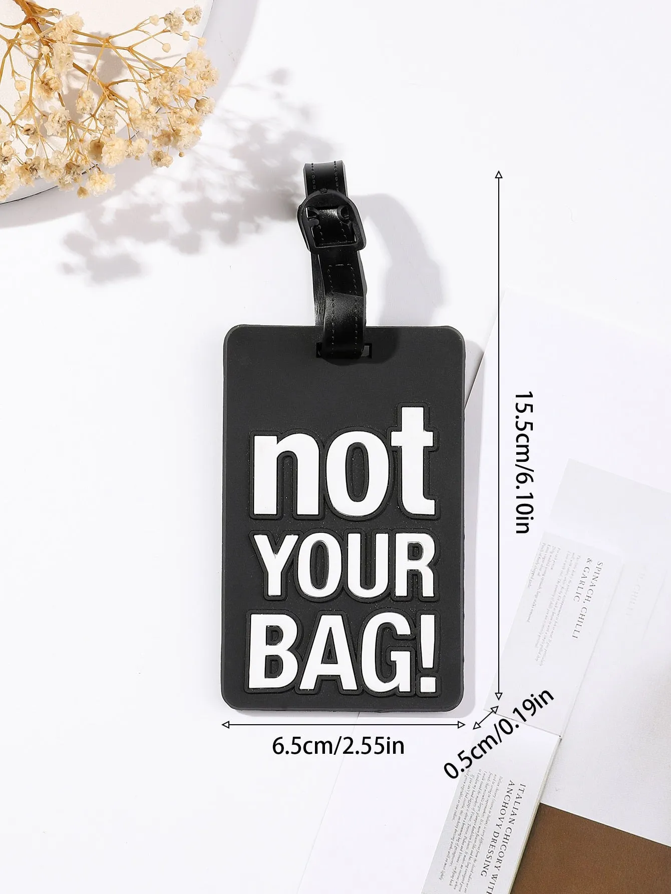 1pc Simple Fashion Letter Pattern Luggage Tag SD