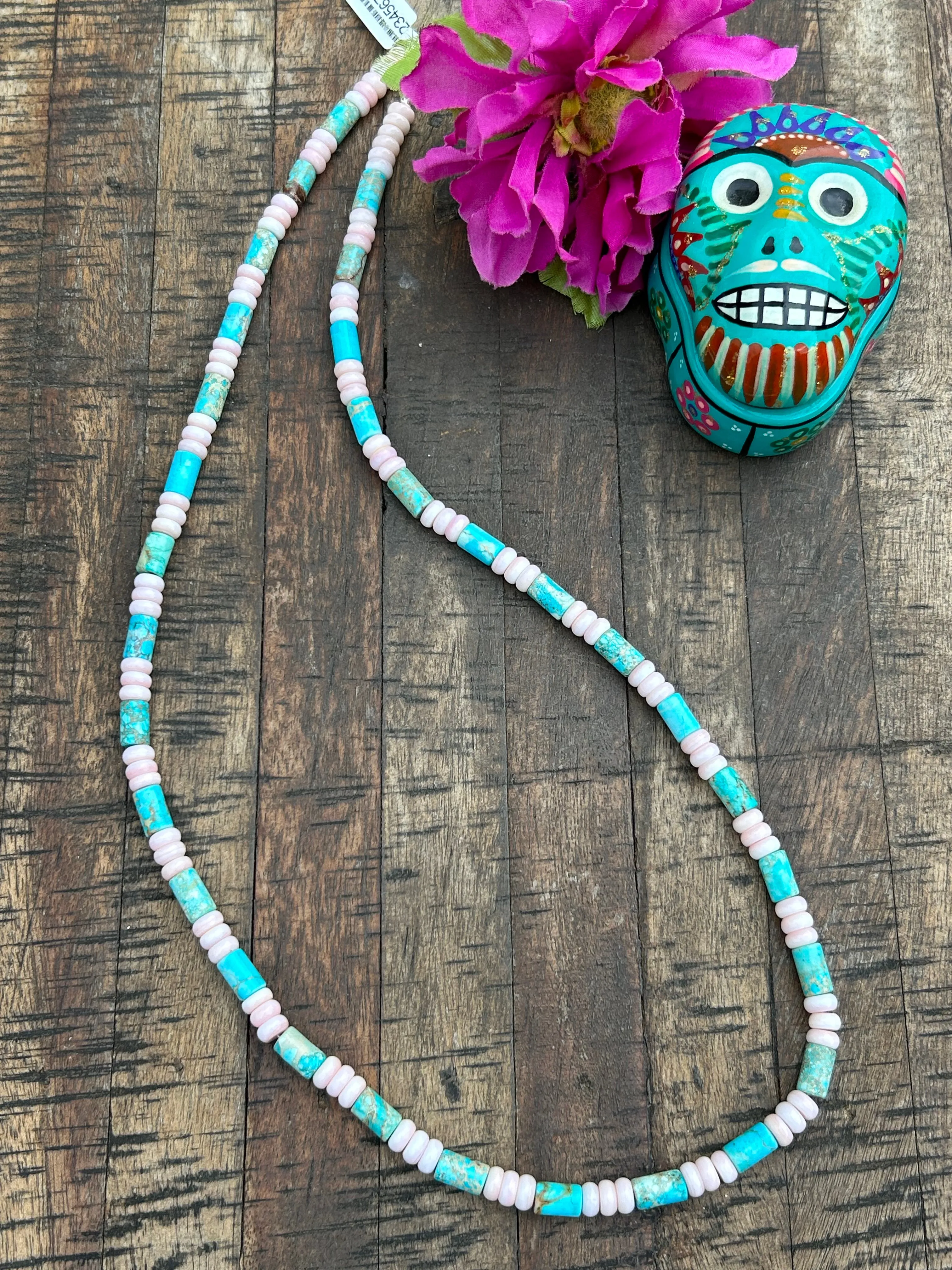 27" Kingman and "Cotton Candy" Necklace