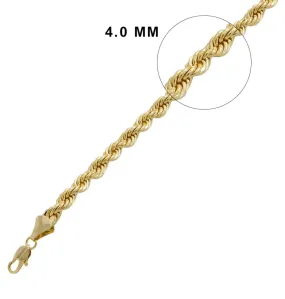 4 MM Rope Chain 8001 Necklace (Gold/Silver)