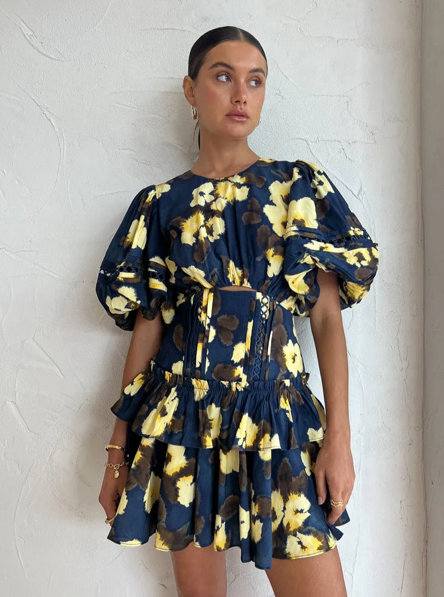 Acler Clovelly Dress in Floral Posy Print