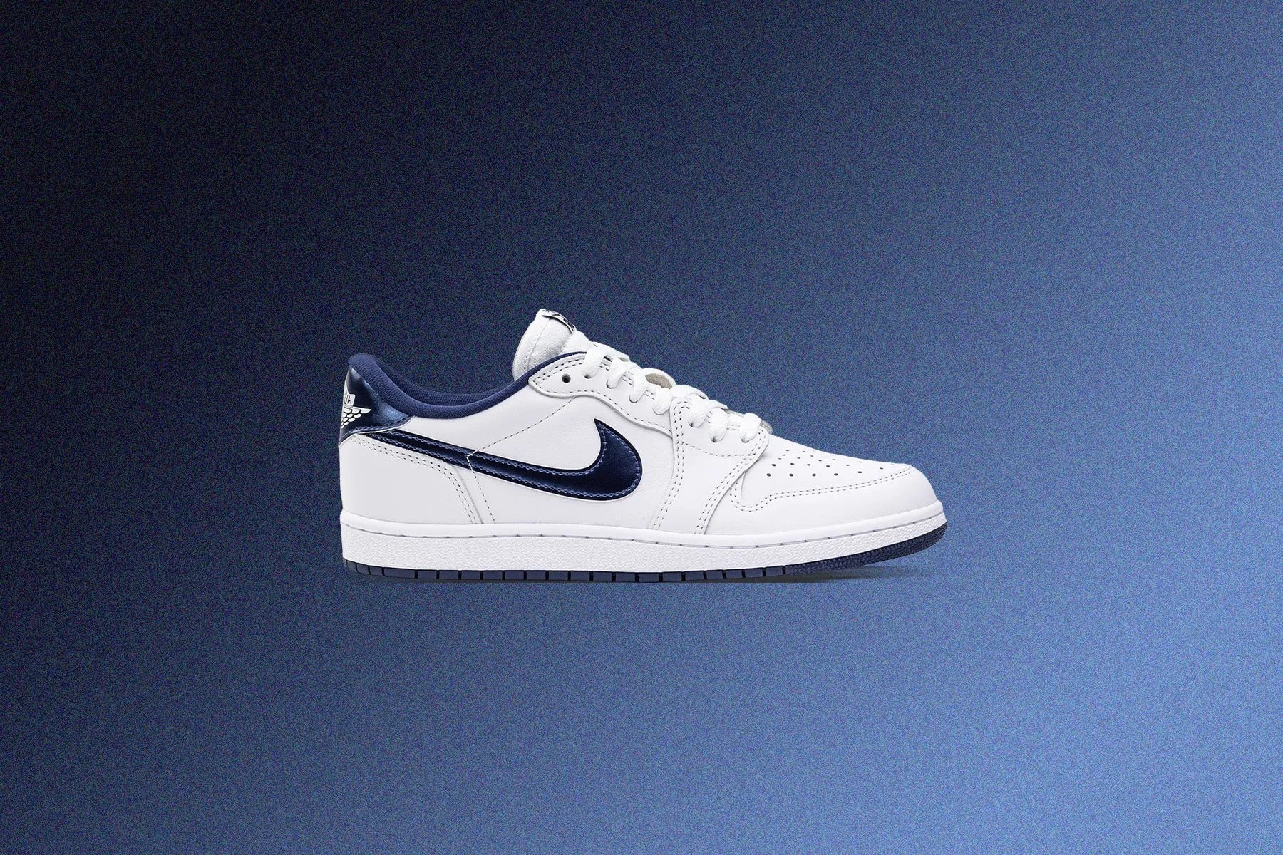 Air Jordan 1 Low 85 'Metallic Blue' - White/Navy