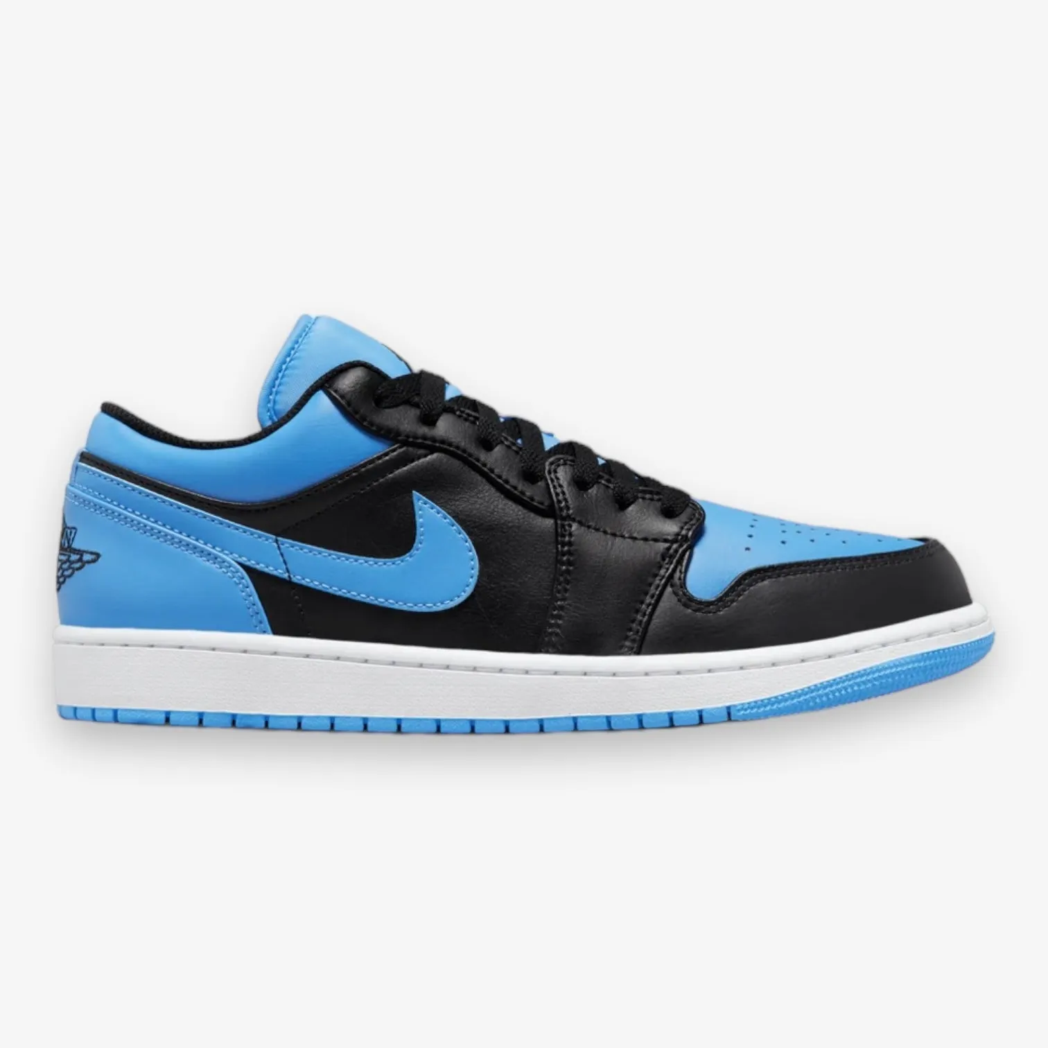 AIR JORDAN 1 LOW BLACK/BLACK-UNIVERSITY BLUE-WHITE 553558-041