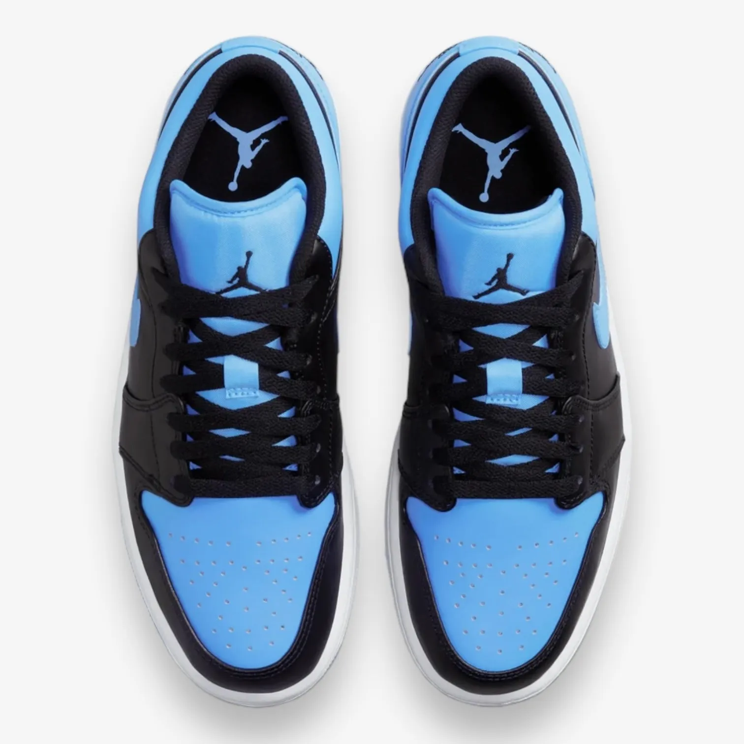 AIR JORDAN 1 LOW BLACK/BLACK-UNIVERSITY BLUE-WHITE 553558-041