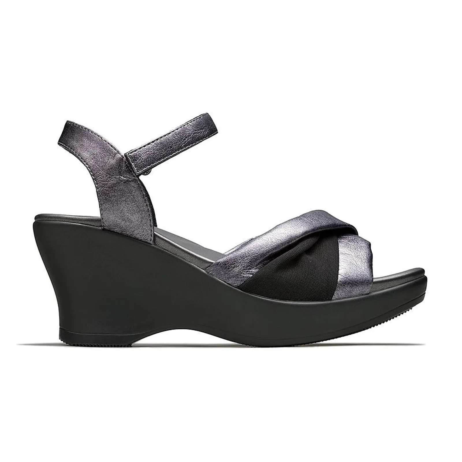 Akaishi Miwa Wedge Sandal (Women) - Silver