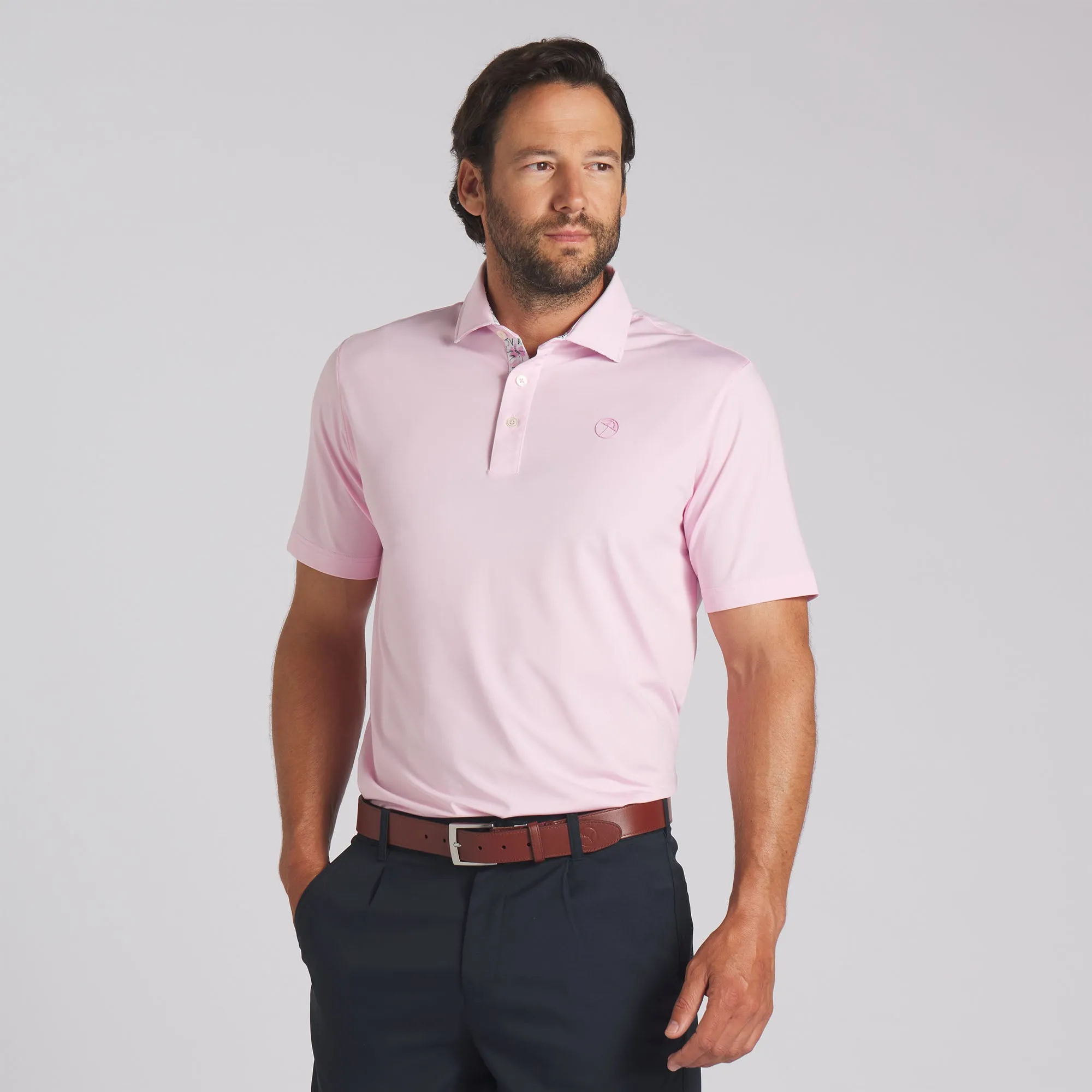 AP Floral Trim Golf Polo