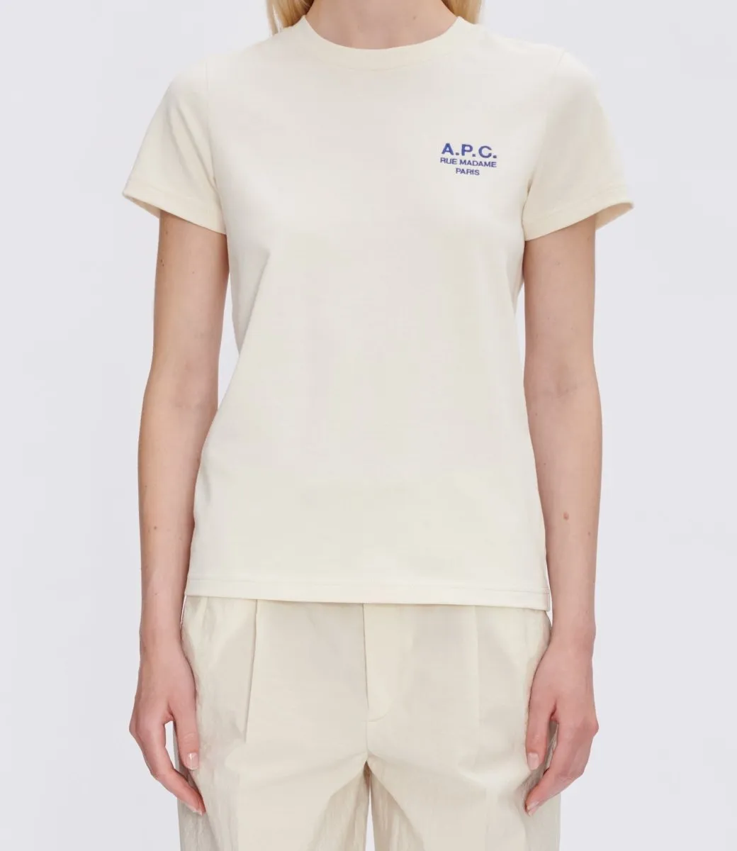 APC t-shirt denise BLANC CASSE/BLEU