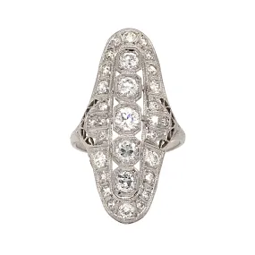 Art Deco Diamond Platinum Ring