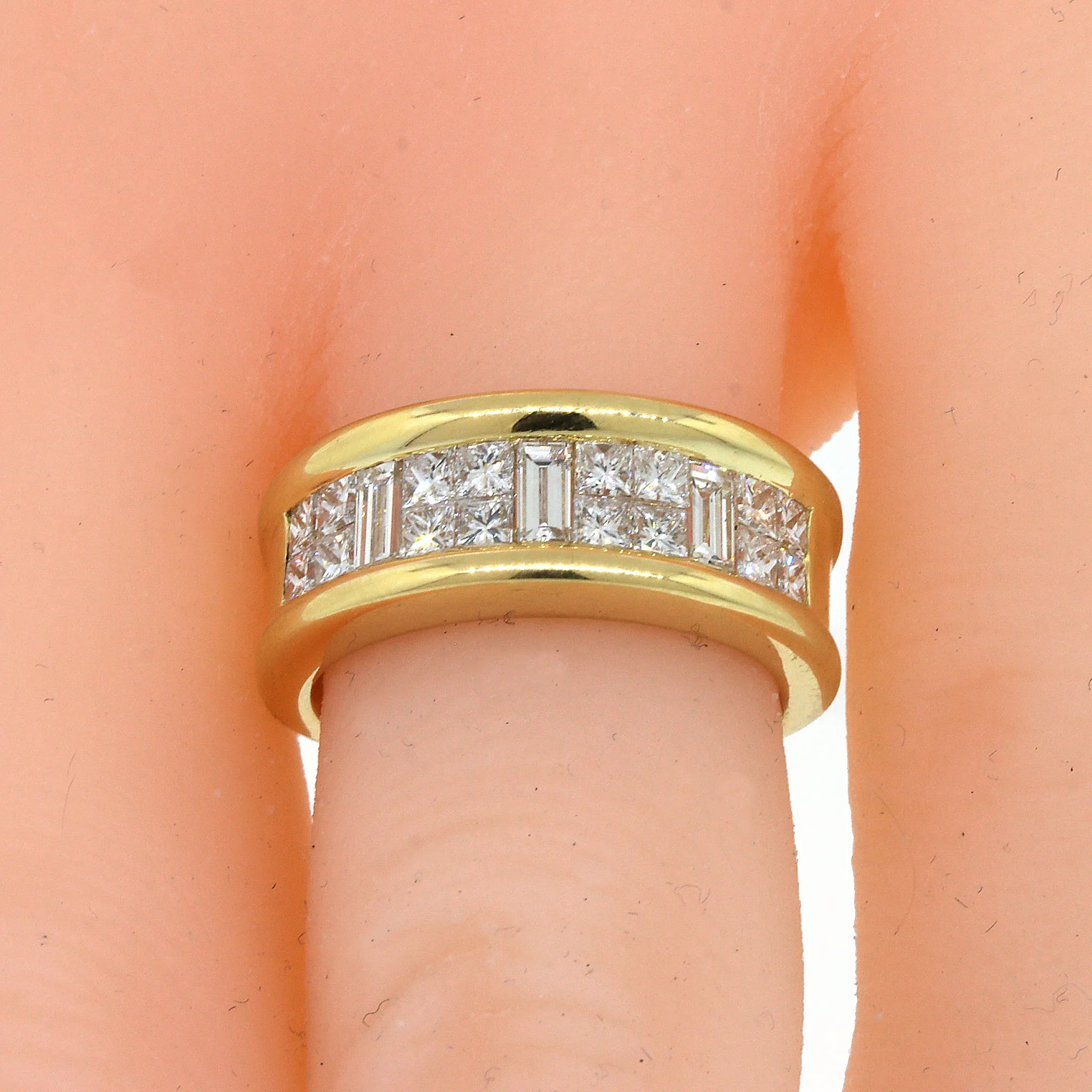 Baguette & Princess Cut Diamond Band