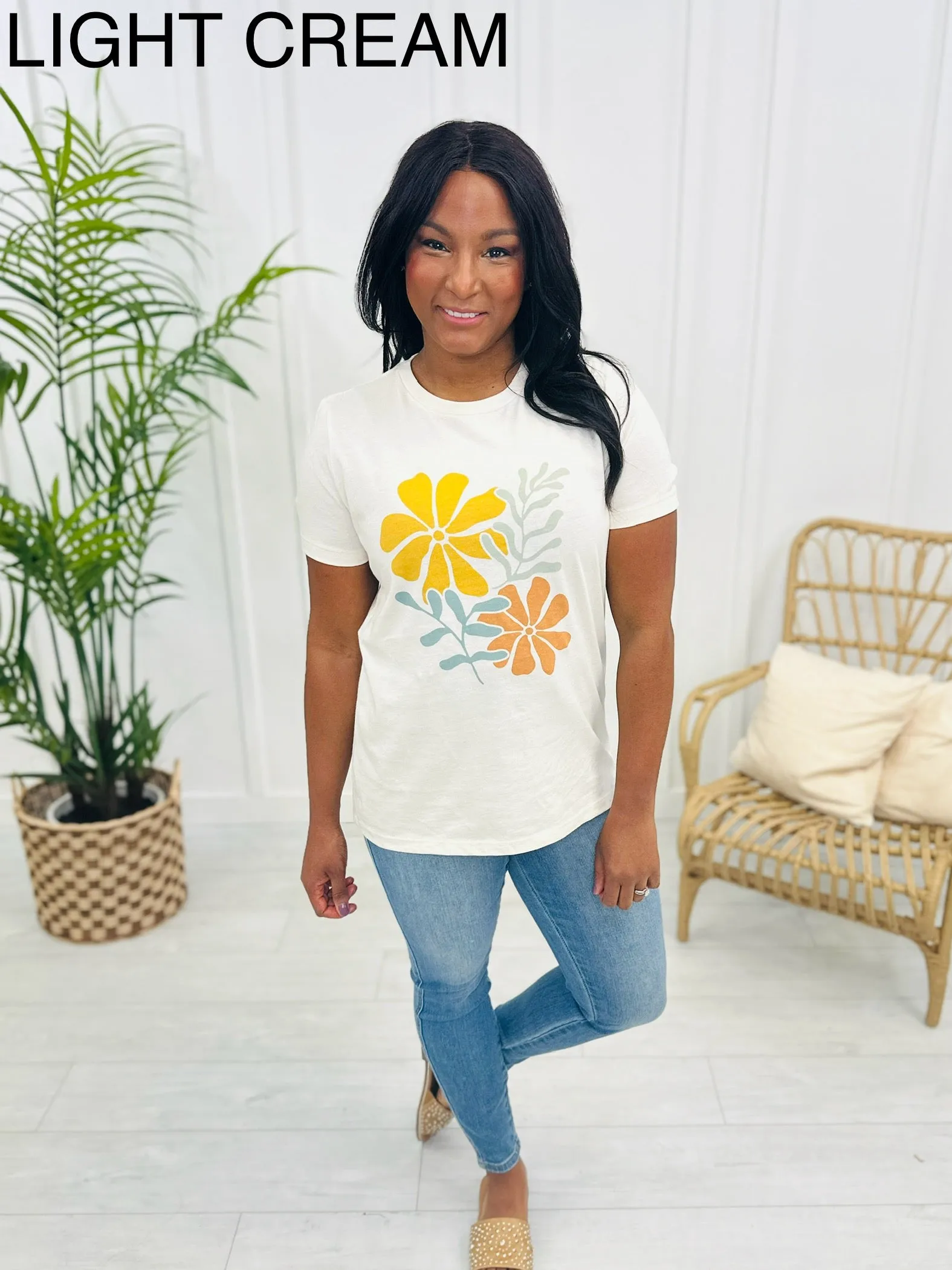 Boho Babe Floral Print Graphic Tee- Multiple Colors!