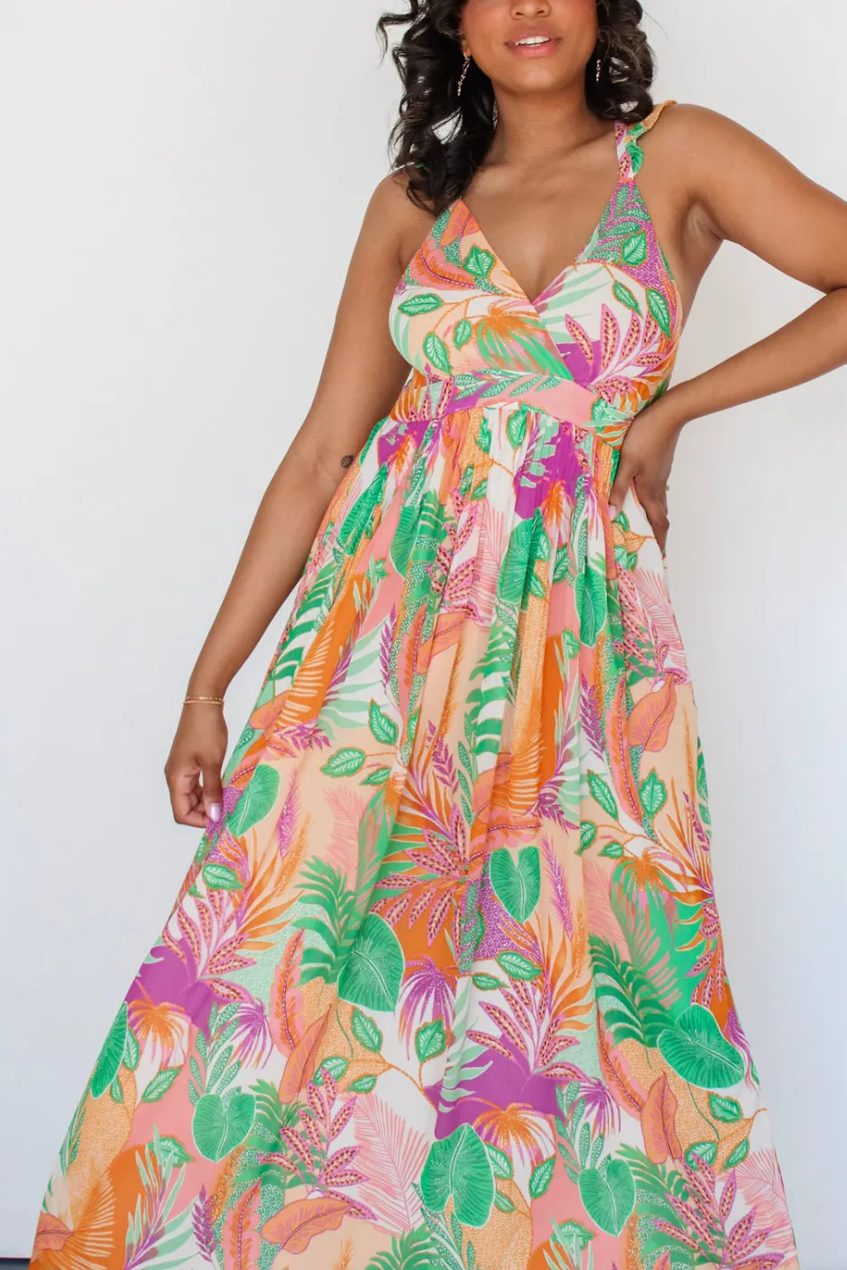 California Girl Flutter Sleeve Maxi Dress