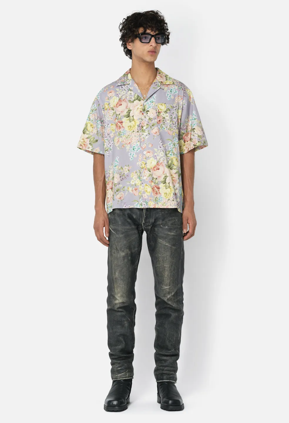 Camp Shirt / Lavender Tuscan Floral