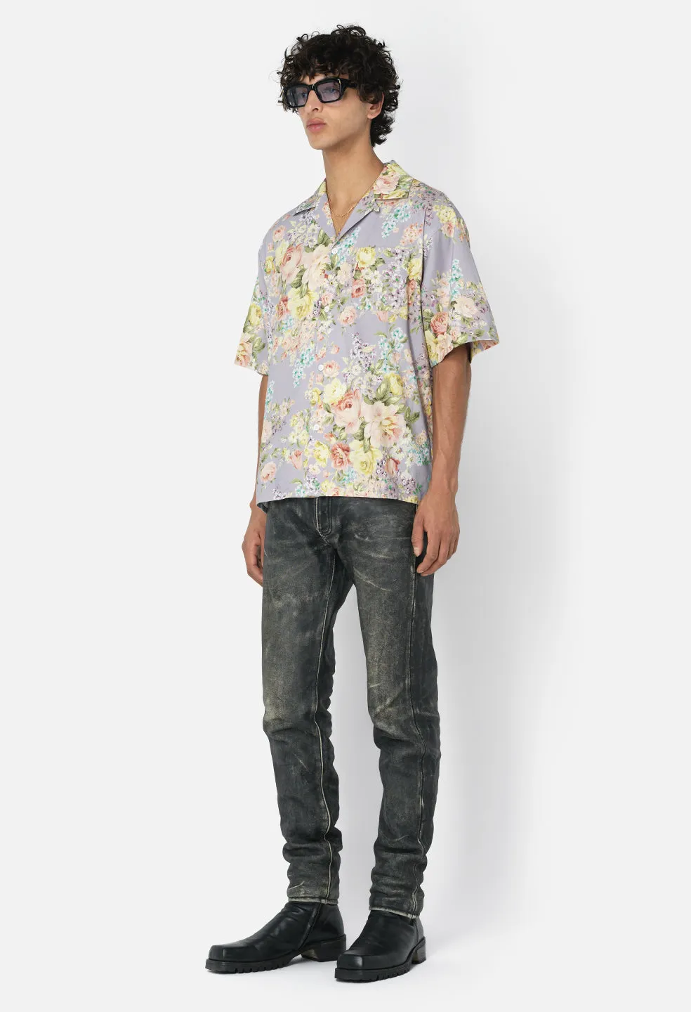 Camp Shirt / Lavender Tuscan Floral