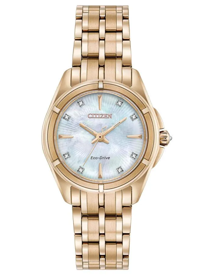 Citizen Womens Signature Prezia Diamond Watch - MOP Dial - Rose Gold-Tone