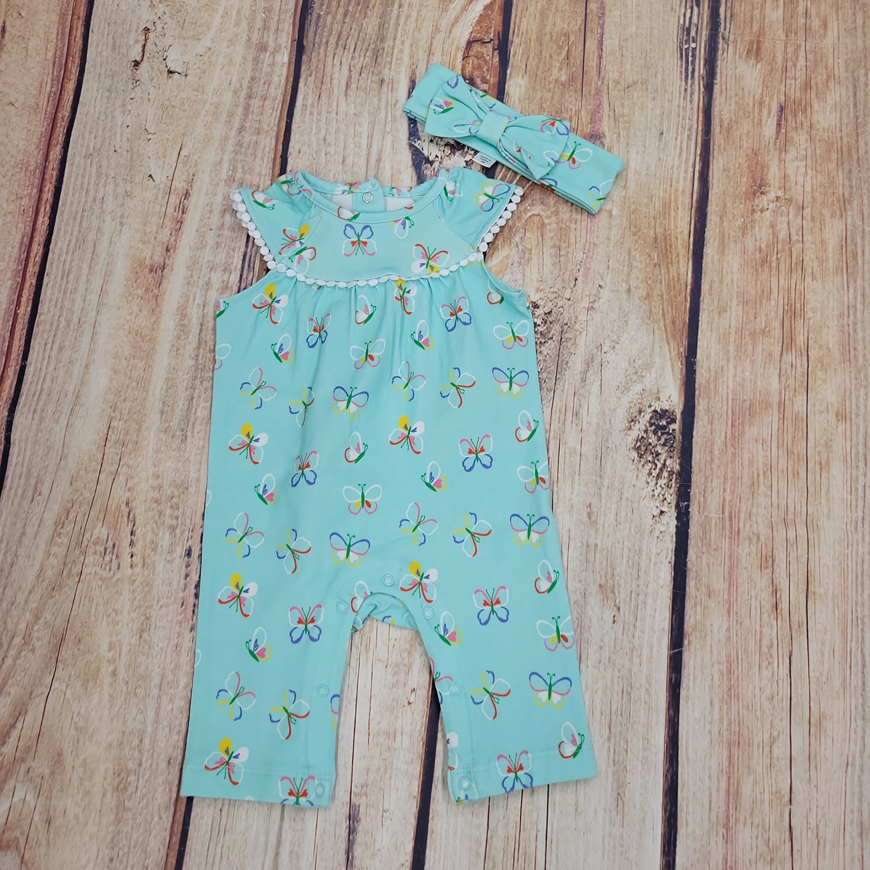 CLEARANCE Little Me Butterfly Jumpsuit