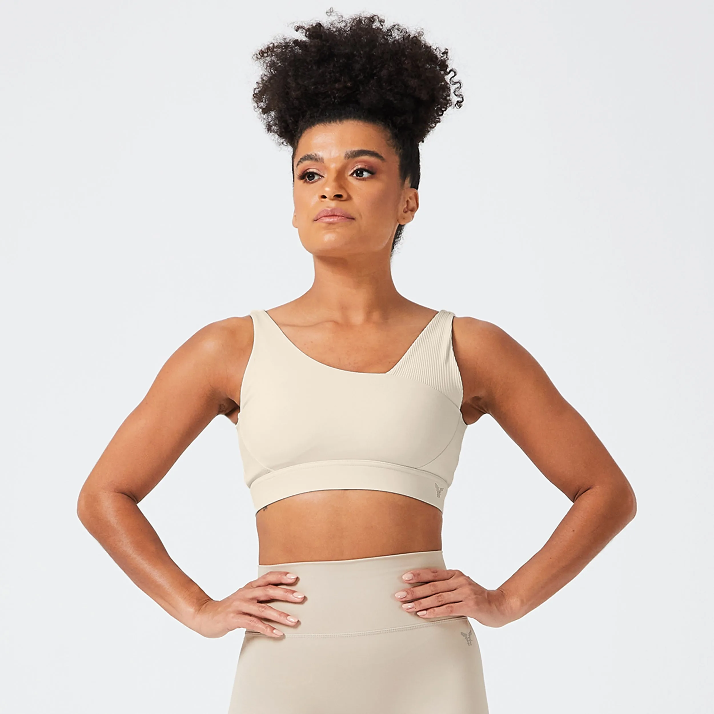 Code Asymmetric Glitch Bra - Cobblestone