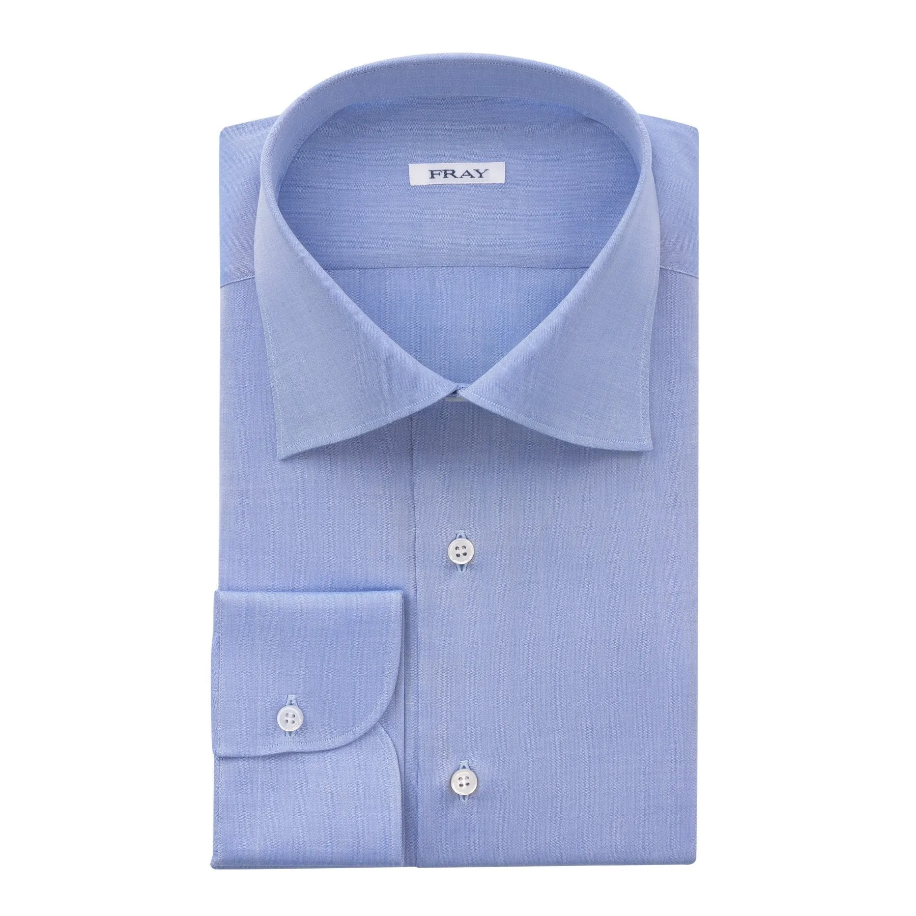 Cotton Blue Shirt with Classic Collar