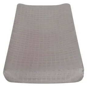 Cotton muslin change pad cover - taupe