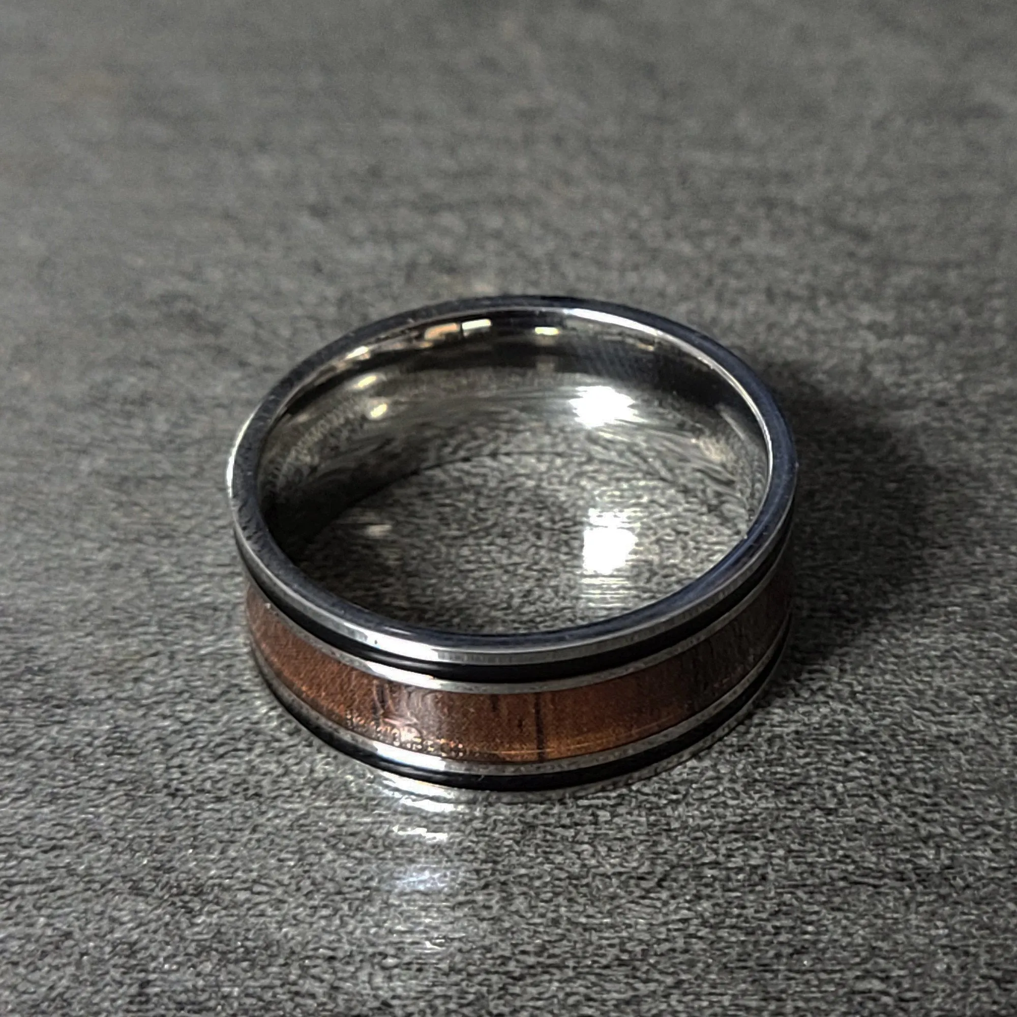 Custom Engraved Men's Wood Promise Ring - Personalized Promise Ring For Guys