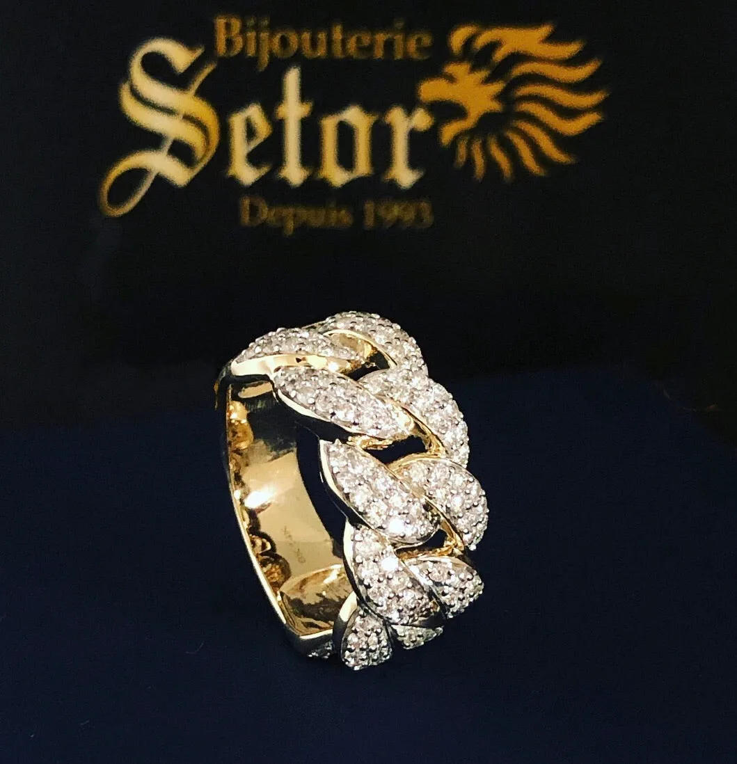 Diamond Cuban link ring