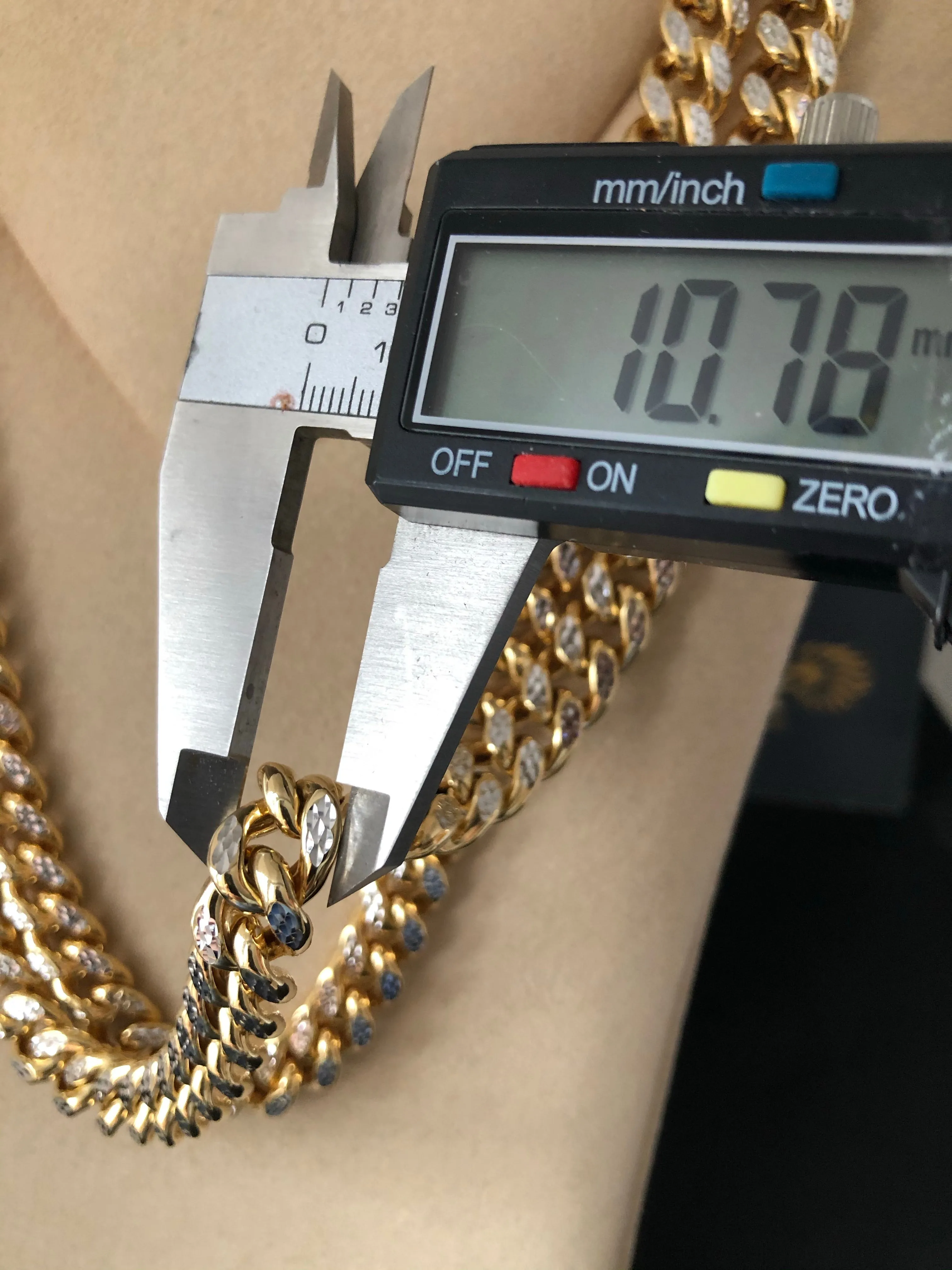 Diamond cut Cuban link chain