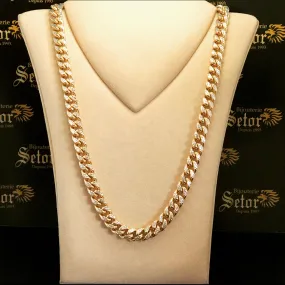 Diamond cut Cuban link chain