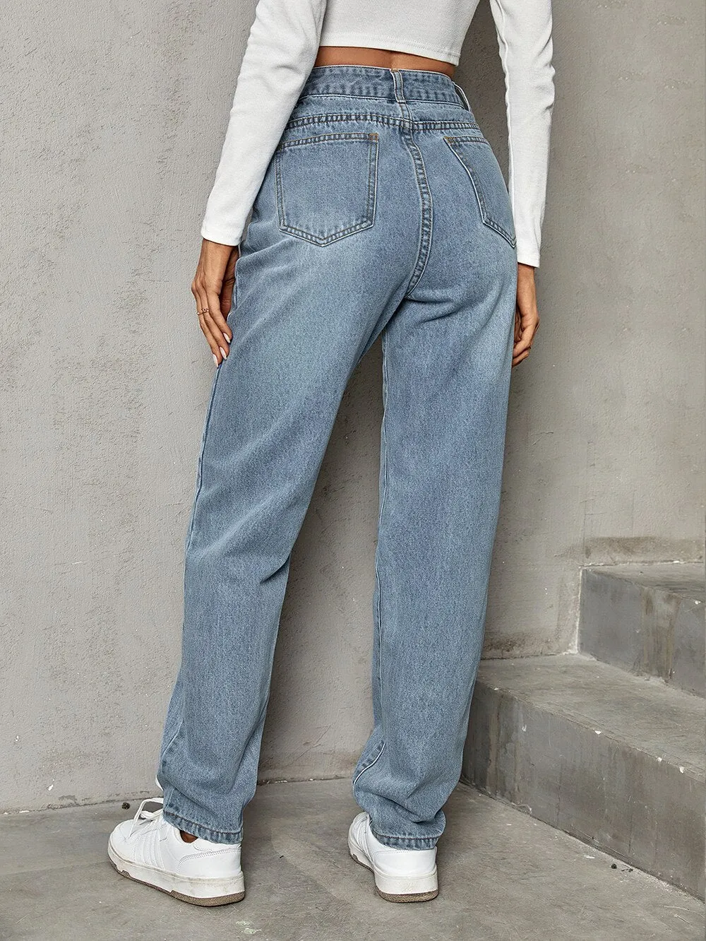 DressBetty - Straight High Waist Jeans