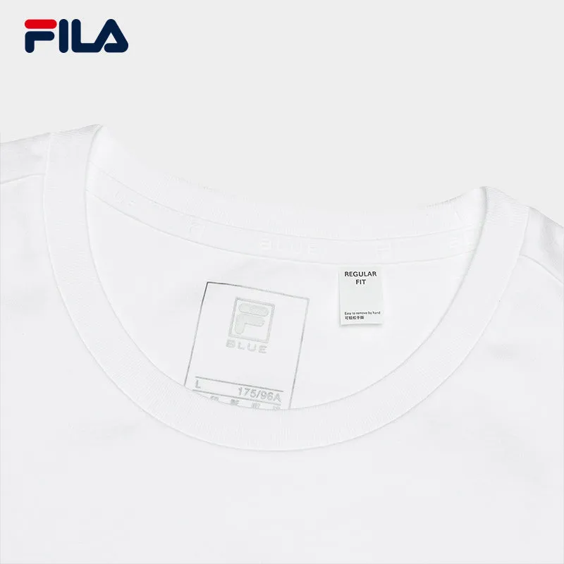 FILA CORE LIFESTYLE BLUE Men Short Sleeve T-shirt (Black / White)