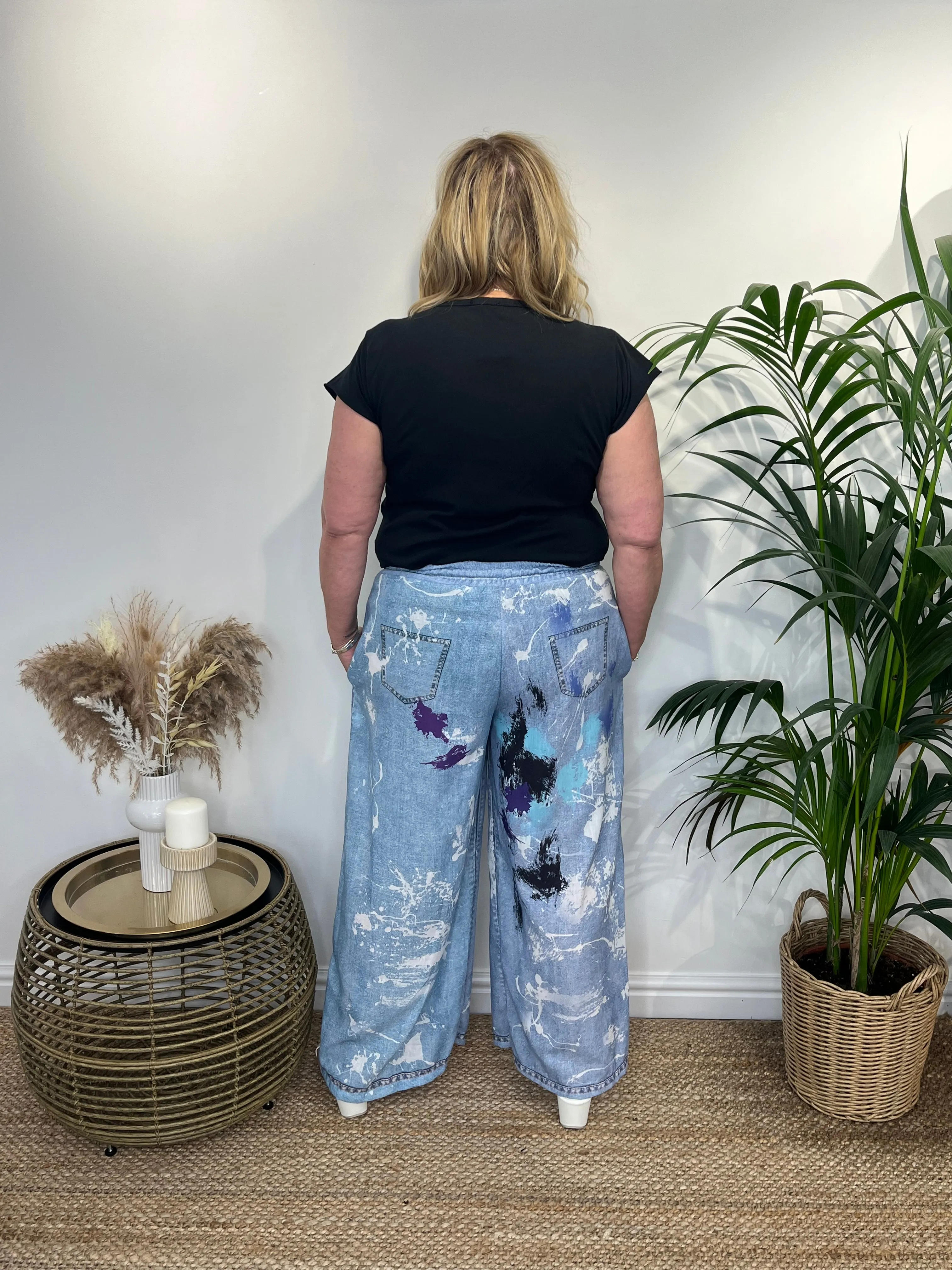 GEORGIE Graffiti Design Flared Trouser