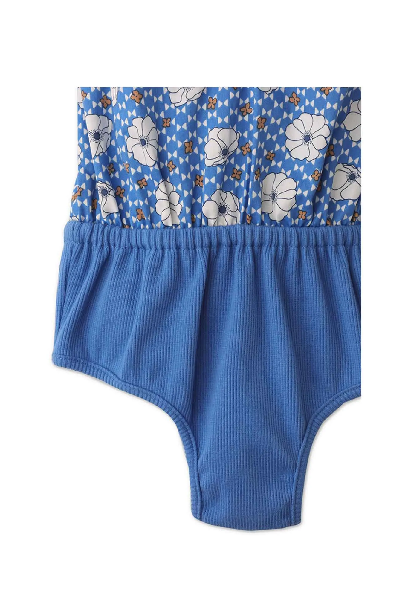 Gingersnaps Retro Floral Bodysuit W/ Rib Bottom