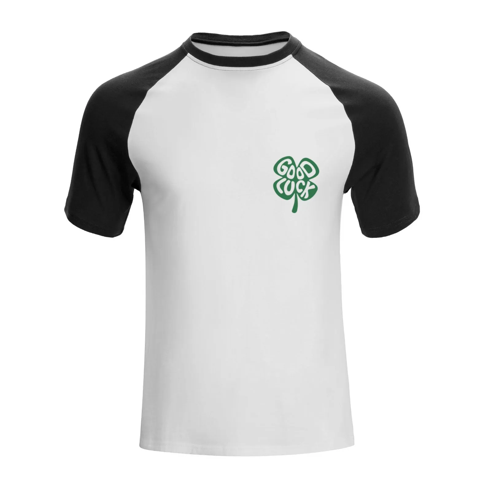 GREEN SKULL 100% COTTON RAGLAN GRAPHIC TEE