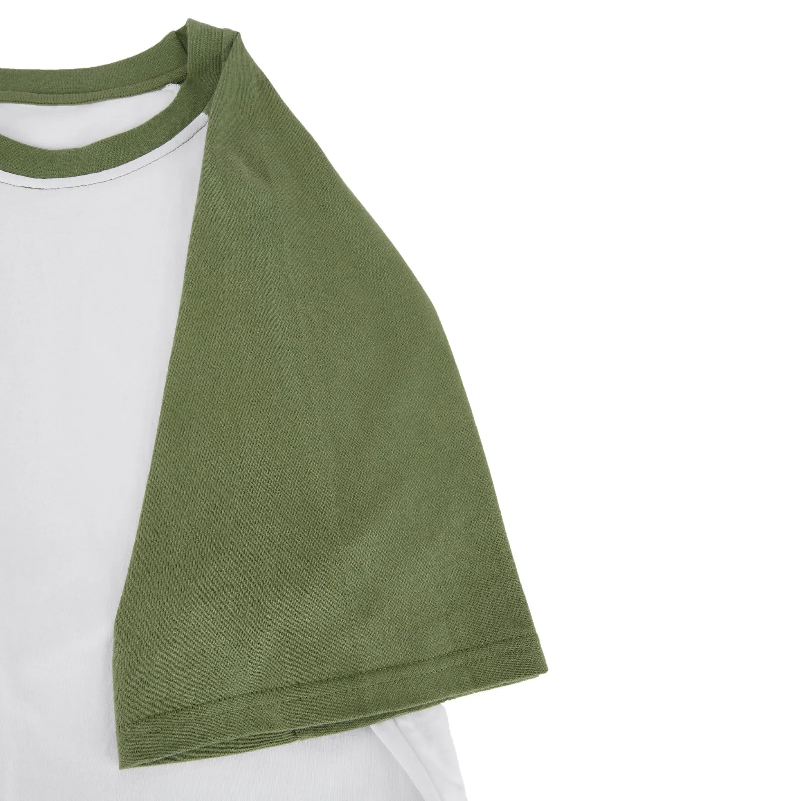 GREEN SKULL 100% COTTON RAGLAN GRAPHIC TEE