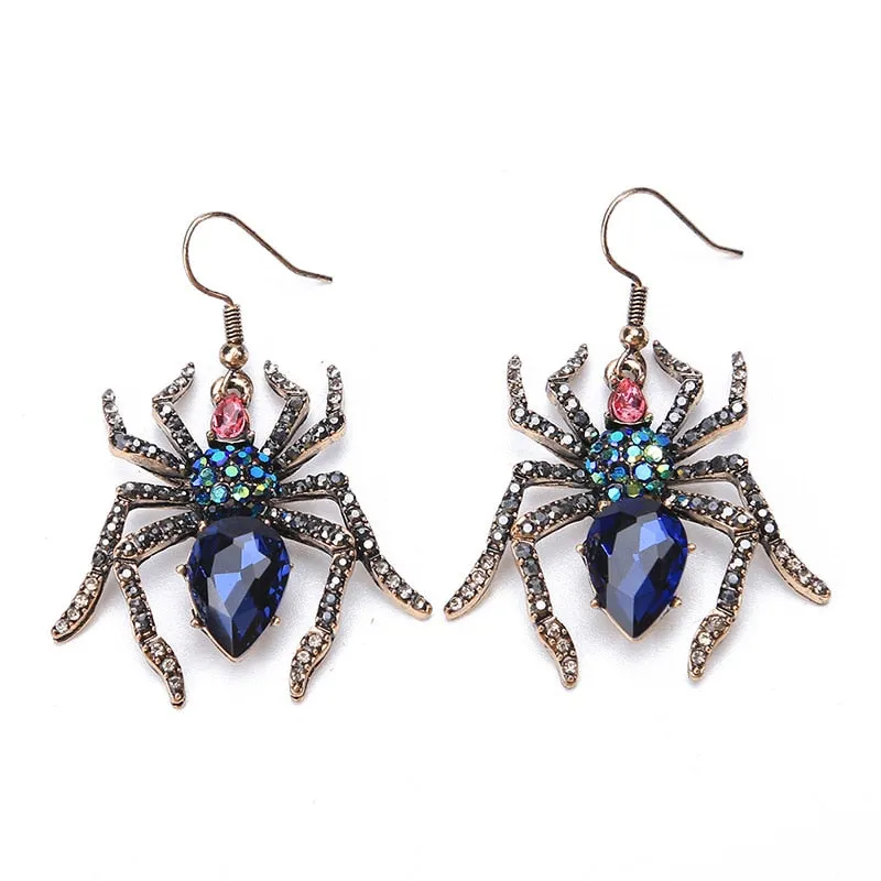 Halloween Earrings Spider Drop Earrings for Women 3D Animal Dangle Earrings Jewelry