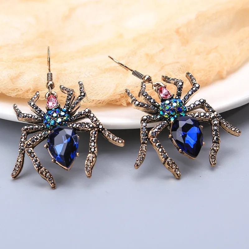 Halloween Earrings Spider Drop Earrings for Women 3D Animal Dangle Earrings Jewelry