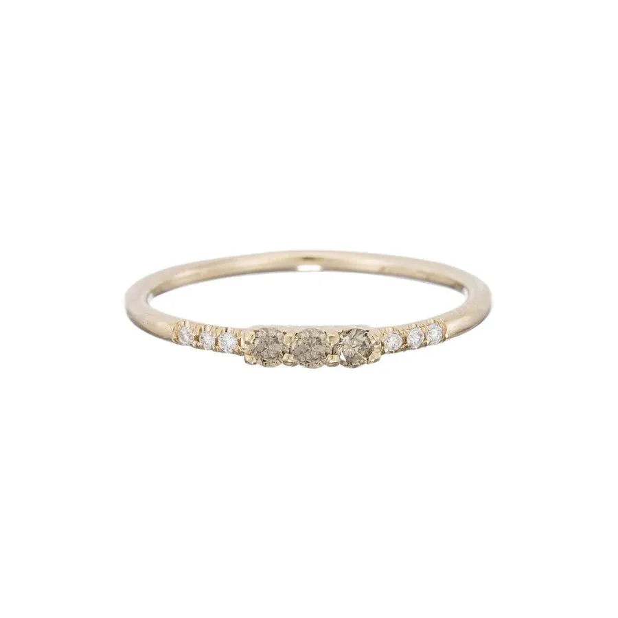 Jennie Kwon :: 3 Champagne Diamond Equilibrium Ring