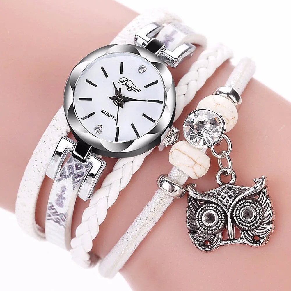 Leather Bracelet Quartz Wristwatch