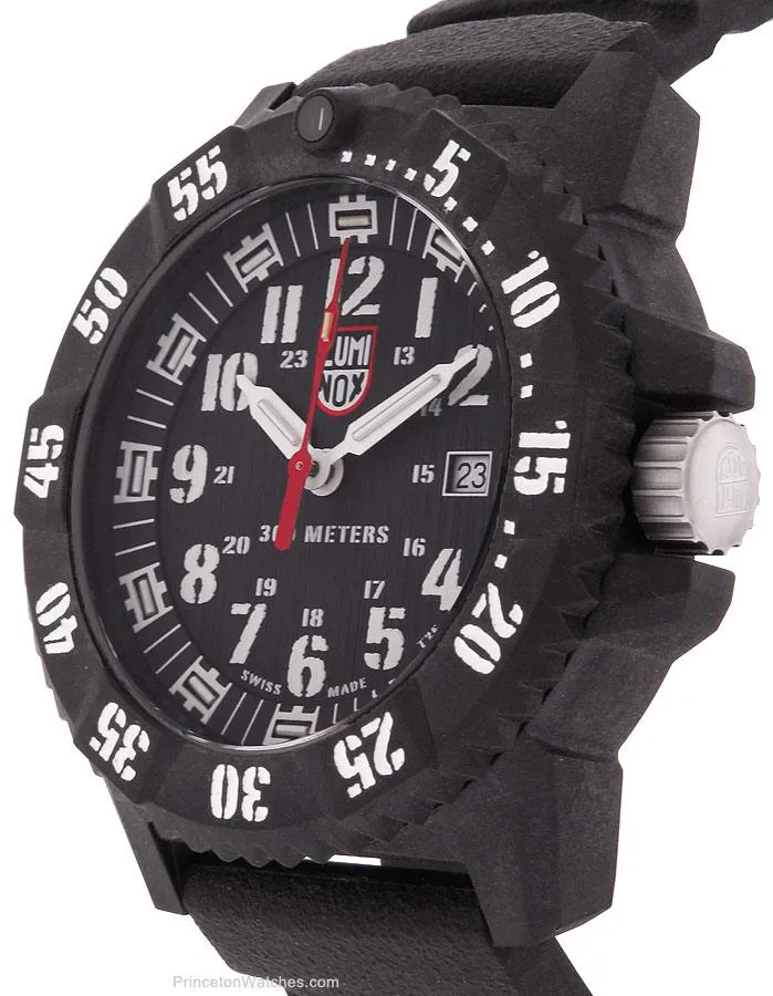 Luminox Mens Carbon SEAL 3800 - Black Case & Strap - Date - 300m