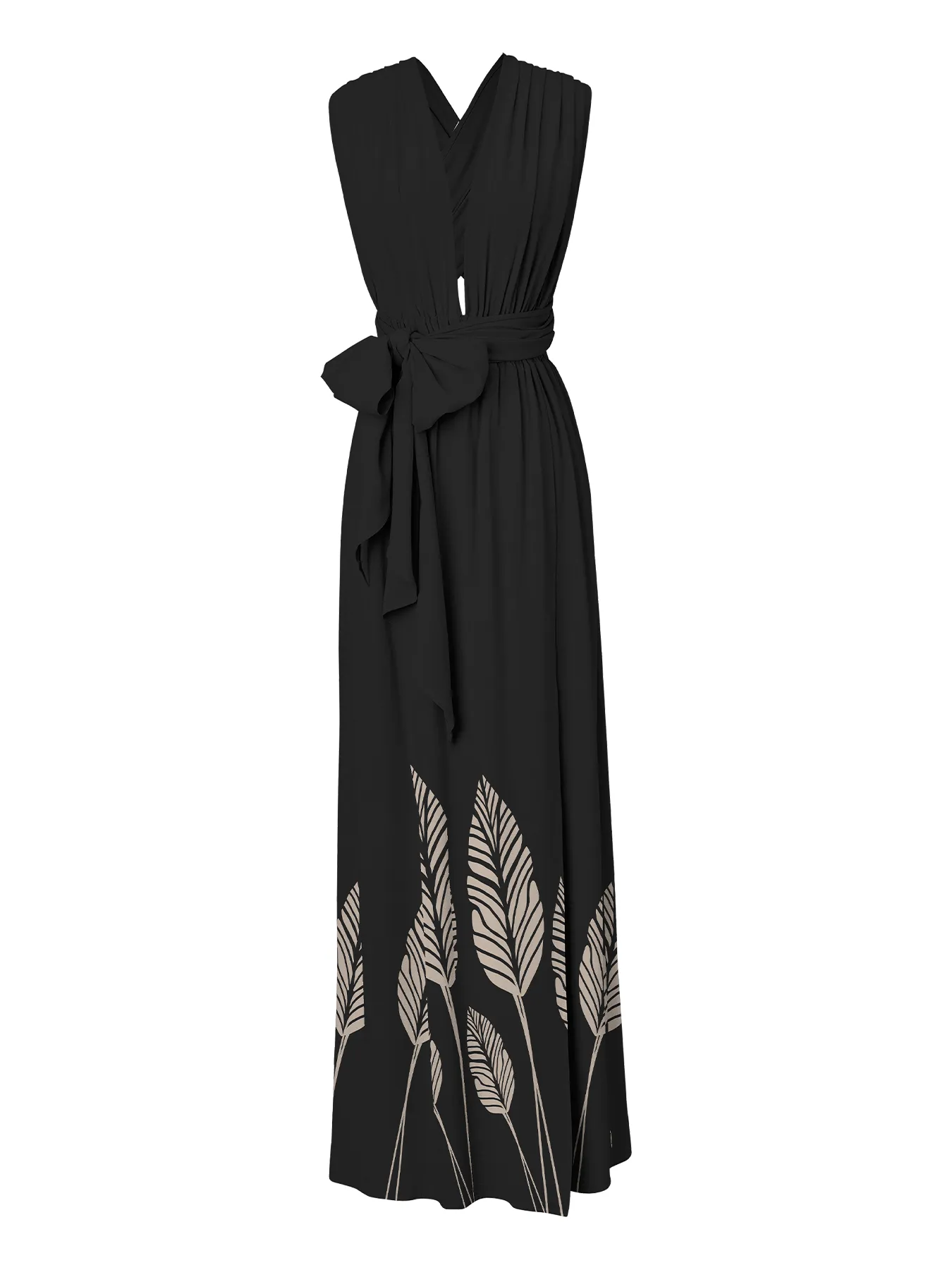 Mailys Dress - Palms Noir