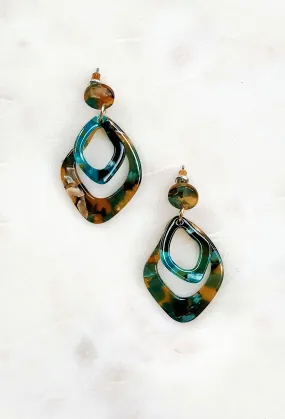 Marble Multi-Color Resin Earrings