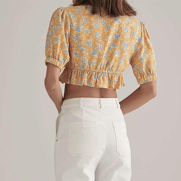 MARCY TOP TANGELO FLORAL