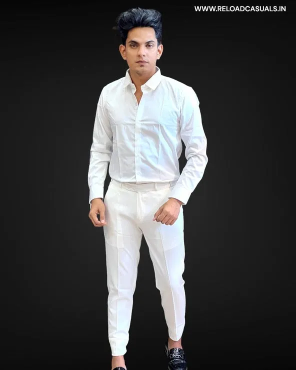 Matty Cotton Fabric Shirt & Adj Lycra Pant - Combo