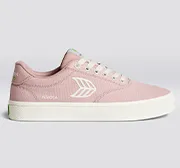 NAIOCA Canvas Rose Canvas Ivory Logo Sneaker Women