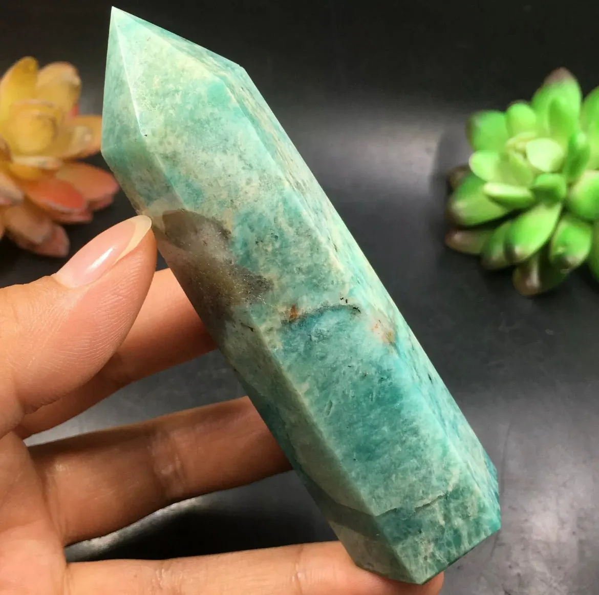 Natural Amazonite Wand Obelisk Tower