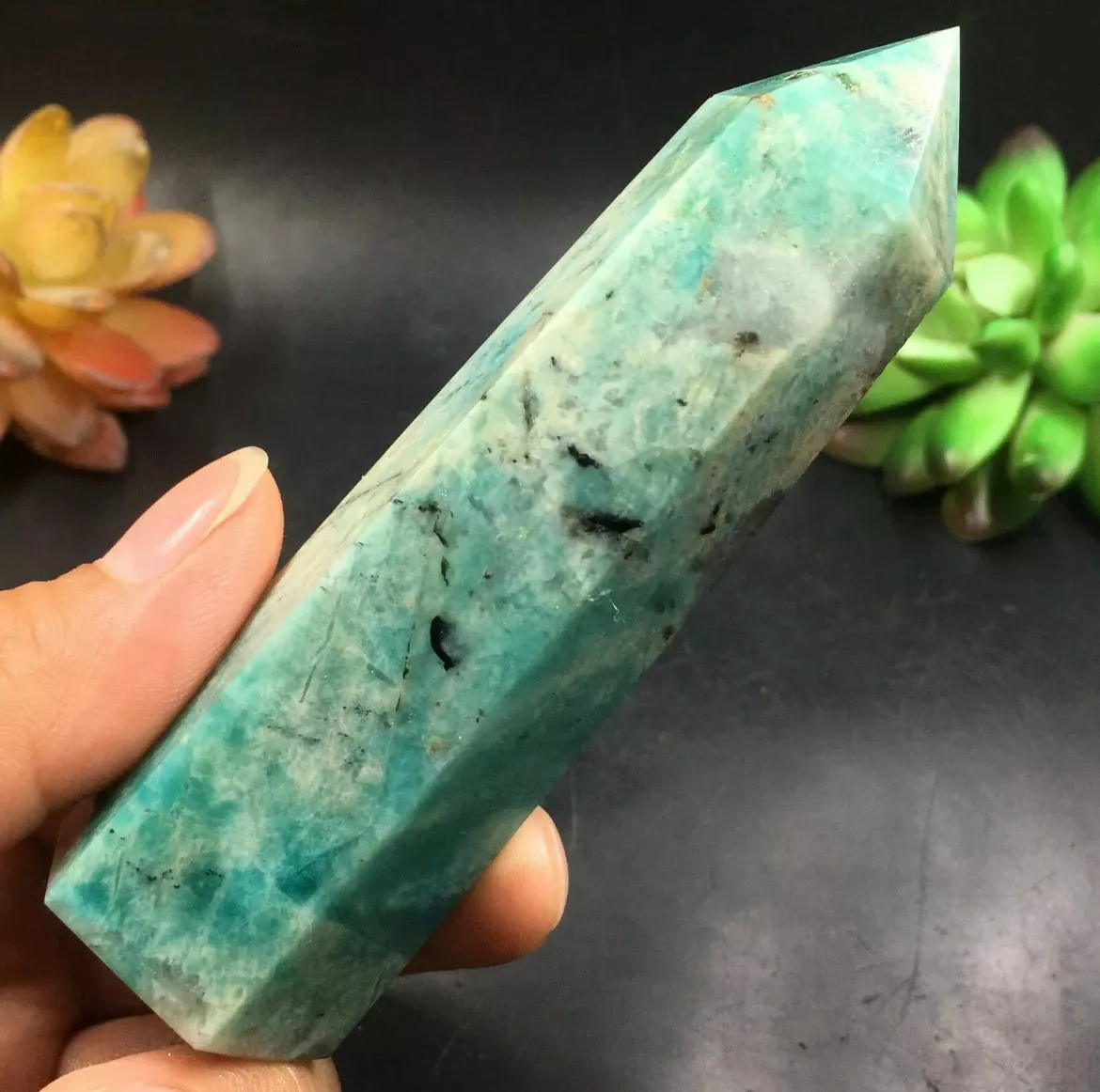 Natural Amazonite Wand Obelisk Tower