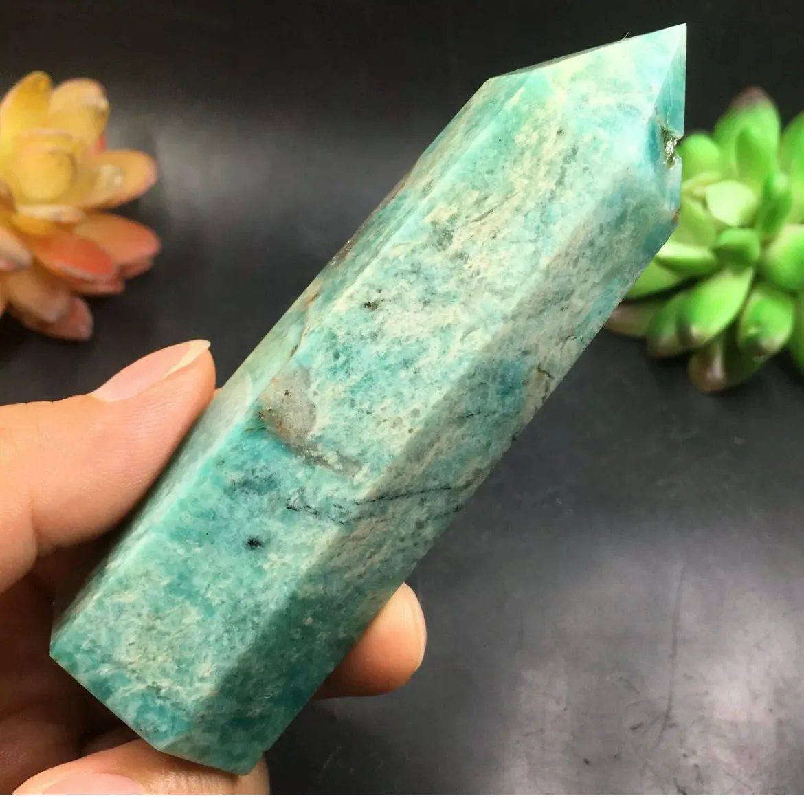 Natural Amazonite Wand Obelisk Tower