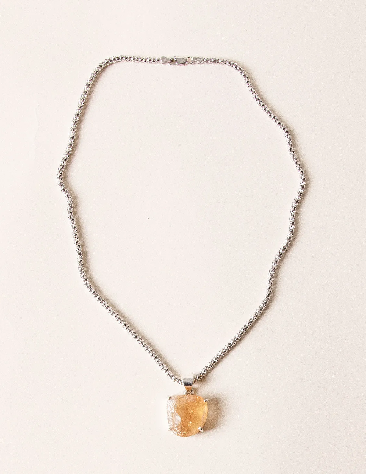 Natural Citrine Pendant Necklace - One of a Kind