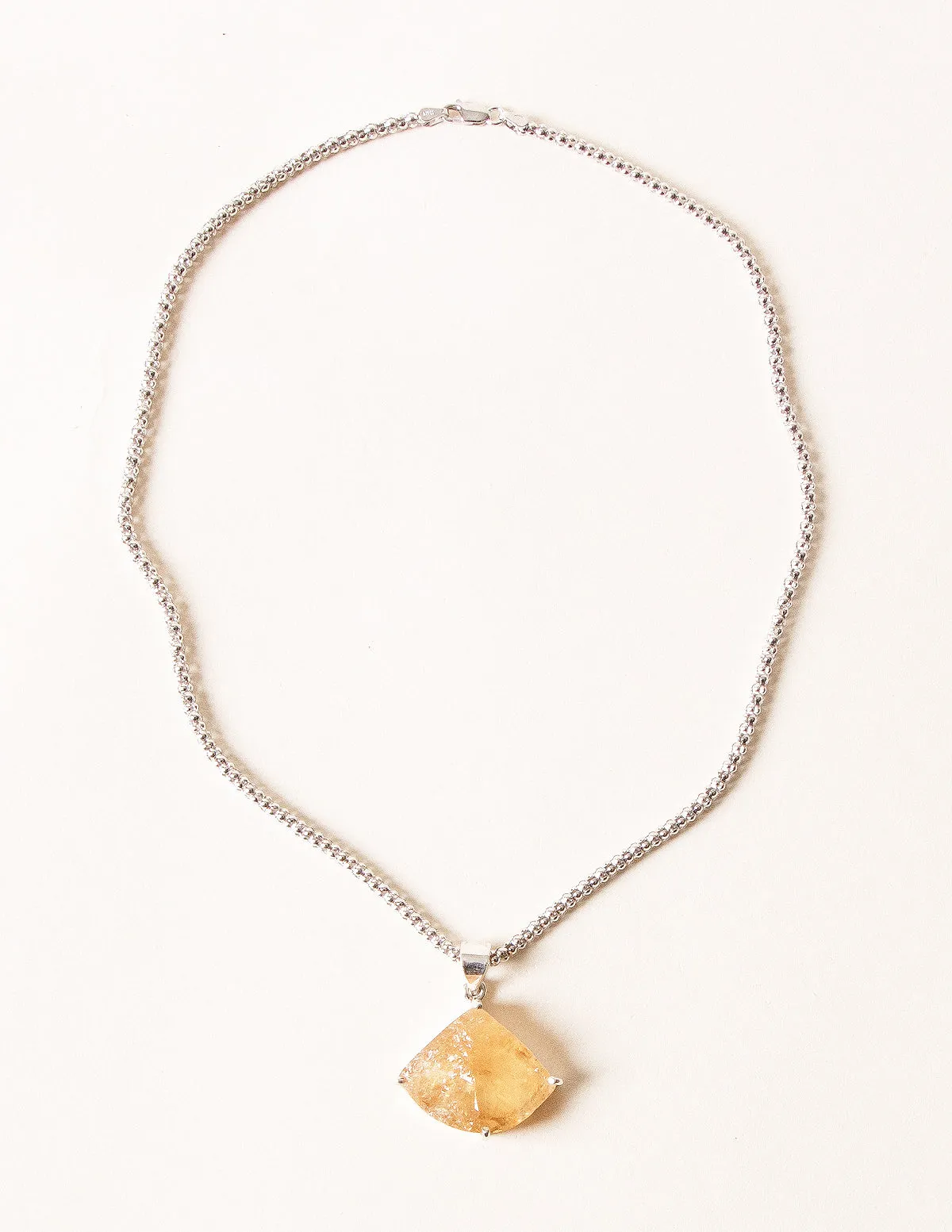 Natural Citrine Pendant Necklace - One of a Kind