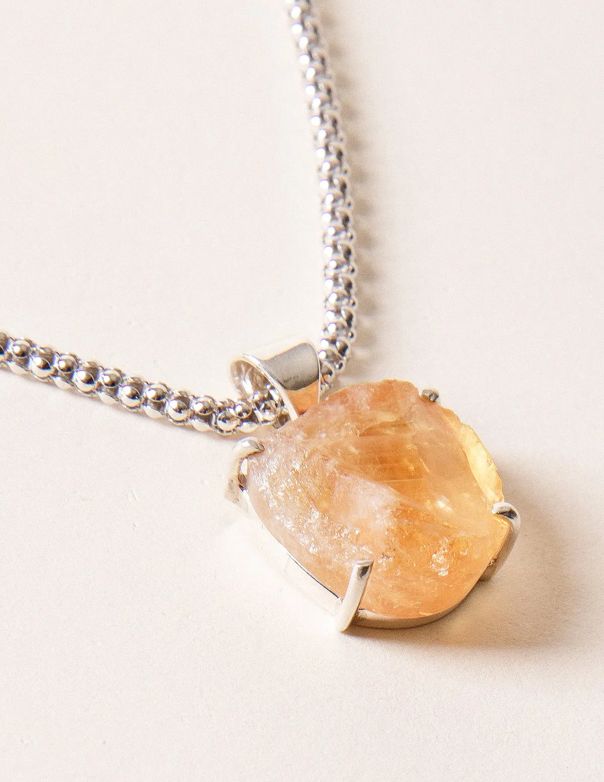 Natural Citrine Pendant Necklace - One of a Kind