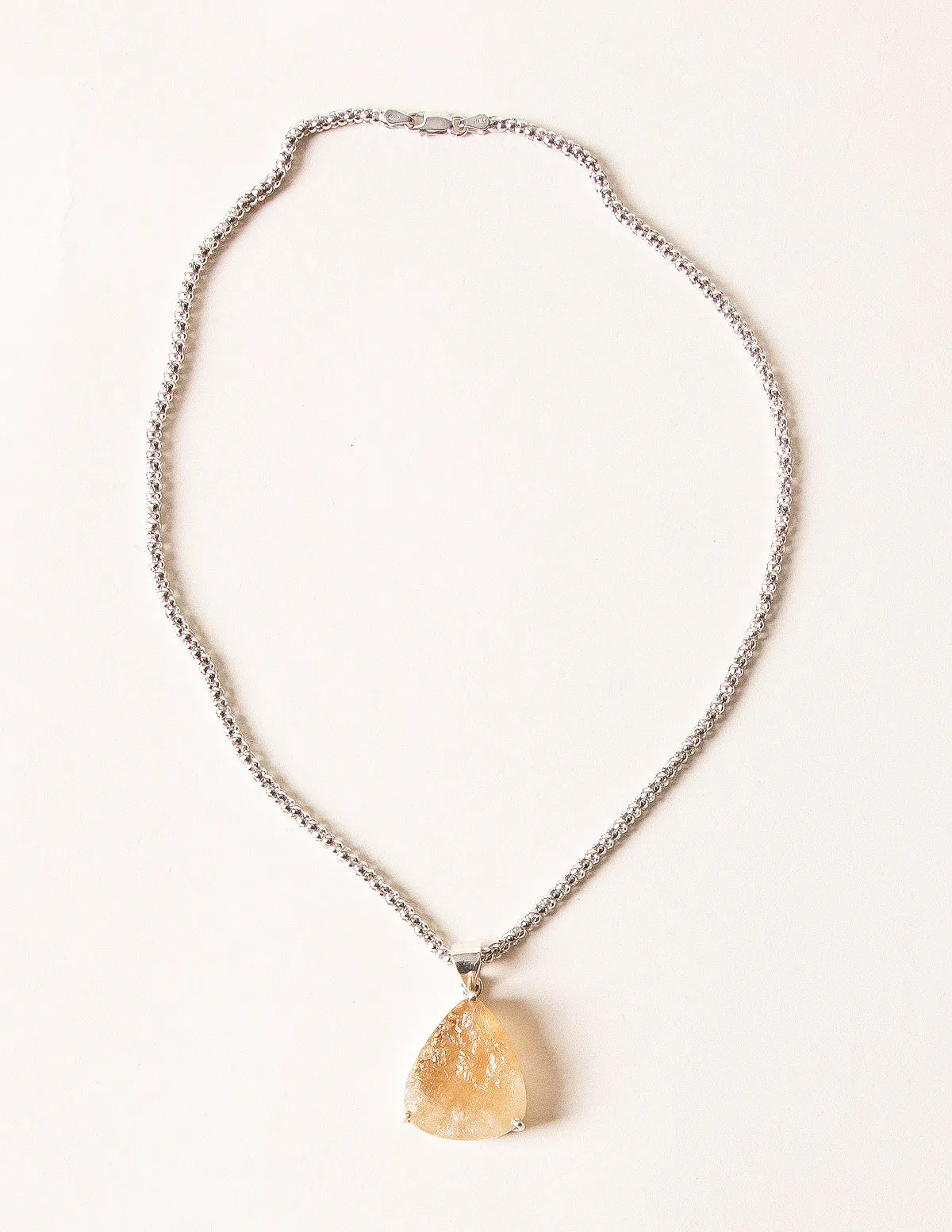 Natural Citrine Pendant Necklace - One of a Kind