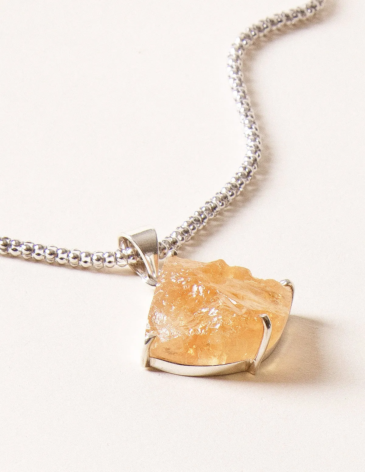 Natural Citrine Pendant Necklace - One of a Kind